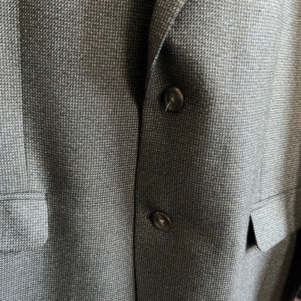 Chaps Brown/Gray Pattern Rayon Poly Blend Men's Blazer Sports Coat Size 44L